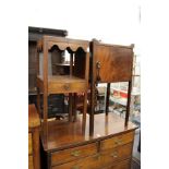 Two 19th century mahogany wash stands / pot cupboards.