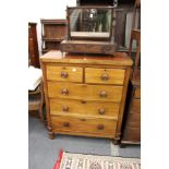 A Victorian mahogany chest of drawers.