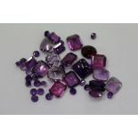 Amethyst gem stones.