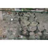 19th century rummers and other glassware.