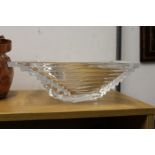 A stylish cut glass bowl.