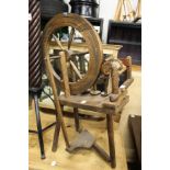 A spinning wheel.