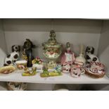 Decorative china to include Royal Doulton figurine 'Suzette' and a Worcester vase.