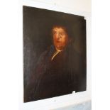 19th century English school, a portrait of a gentleman, oil on canvas, unframed.