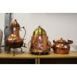 Three Dutch copper items.