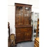 A George III mahogany secretaire bookcase.