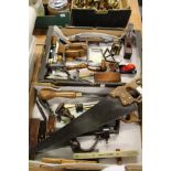 A good collection of woodworking tools by Buck and Hickman, a Disston hand saw, Draper spokeshave