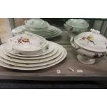 A graduated set of five oval dishes made for John Mortlock, Oxford Street, together with a