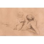 John Henry Dowd (1883-1956) British, An etching of a mother and child, signed in pencil, 4" x 6",