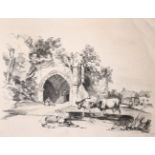 A collection of mainly 19th century, pen, ink & wash and pencil drawings, various subjects, (qty)