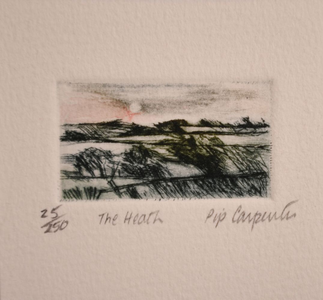 Pip Carpenter (20th / 21st century) British, 'The Heath' and 'Hills', a pair of etchings, signed, - Image 3 of 3