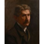 Early 20th century British school, a portrait of a gentleman, oil on canvas, 20" x 16".