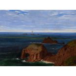 J. Evans (Early 20th century school) British, a scene of Land's End, oil on canvas, signed with