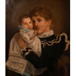 G. Etheridge (19th/20th century) British, a portrait of a mother and child, oil on canvas, signed