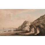 Attributed to Thomas Mitford (fl. c.1800) British, "Blackhall Rocks Caves, Hartlepool, Co.