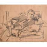Attributed to Harry Jonas (1893-1990) British, Portrait study of the designer Sir Norman Hartnell,