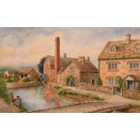 A.T. Daniel (20th/21st century) British, 'The Mill, Lower Slaughter, Glos', watercolour, signed with
