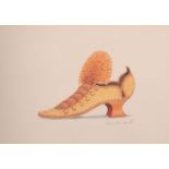 After Fiona Saunders, A pair of lithographs of shoes, signed in pencil and numbered 88/100, each 11"