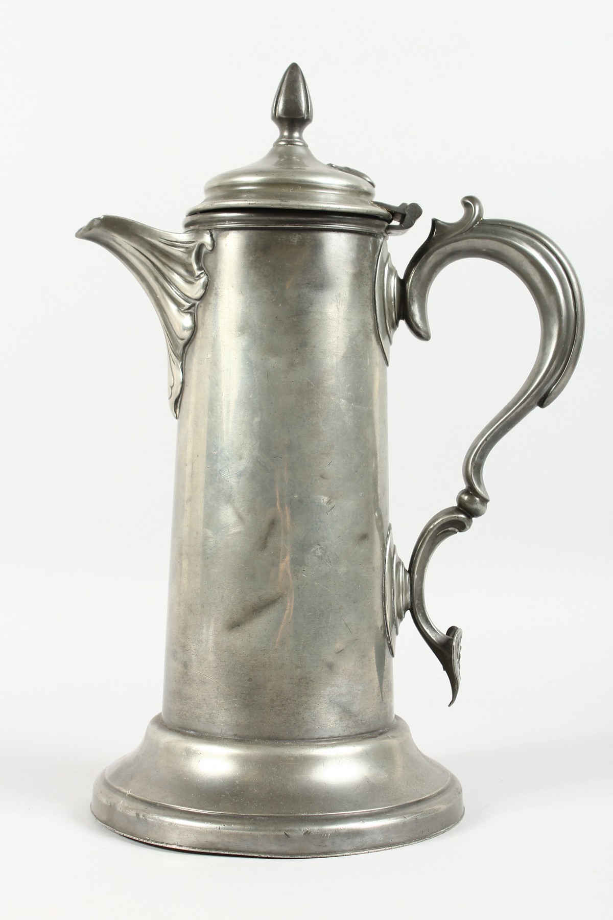 JAMES DIXONS & SONS, a good large Art Nouveau pewter lidded jug. 14ins high. - Image 5 of 7