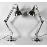 A GOOD PAIR OF CHROME ANGLEPOISE LAMPS.