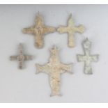 FIVE ROMAN CROSSES. Various Sizes.