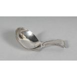 A GEORGE III REEDED EDGE CADDY SPOON. Birmingham 1812.