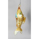 AN ENAMEL FISH PENDANT. 3.5ins long.