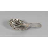 A GEORGE III SHELL BOWL CADDY SPOON. London 1786.