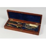 A BOX OF ELLIOTT AND OTHER DRAWING INSTRUMENTS. The Property of Percy Chaplin.