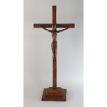 A FOLK ART WOODEN CRUCIFIX. 22ins high.