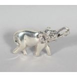 A SILVER ELEPHANT BROOCH.