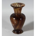 A GOOD CARVED BLUE JOHN VASE. 9ins high.