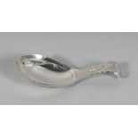 A GEORGE III FIDDLE PATTERN CADDY SPOON. Birmingham 1817.