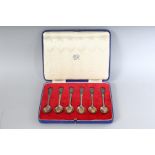 A SET OF SIX GEORGE VI SPOONS in a fitted case.