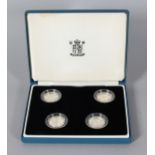 1998-2001 UNITED KINGDOM SILVER PROOF ONE POUND COIN SET.