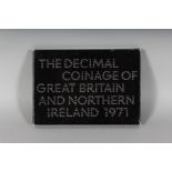 THE DECIMAL COINAGE OF GREAT BRITAIN AND NORTHERN IRELAND 1971, 50 pence to half a penny.