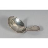 A GEORGE III CIRCULAR BOWL CADDY SPOON. London 1800.