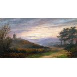 Edwin Philip Corin (early 20th century) 'Sunset on Reigate Heath, Surrey', oil on canvas, signed and