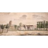 Early 19th century British, a landscape depicting Shalford Mill in the foreground and Shalford