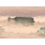 A. Mitchell, A seascape with crashing waves, watercolour, signed, 11" x 15", unframed.