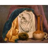 J. Hunt circa 1872, A still life study of a bird's nest and other objects, oil on canvas, signed and