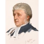 James Hayllar (1829-1920) British, A head and shoulders portrait of the Honourable George Denham,