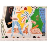 'Two Dancers' A David Hockney poster for 'Hockney Paints the Stage' at the Walker Art Centre 1983/