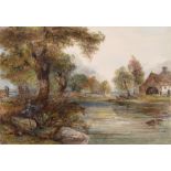 William Appleton (19th century) British, A pair of Welsh mountain river scenes, watercolour,
