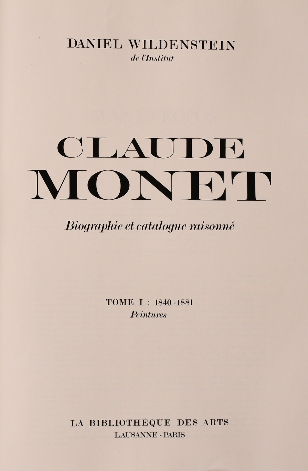 'CLAUDE MONET: Biographie et catalogue raisonn, TOME I-IV: 1899-1926 Peintures', by Daniel - Image 2 of 3