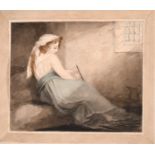 18th century, Circle of Thomas Stothard (1755-1834), British, A study of a captive lady in the light