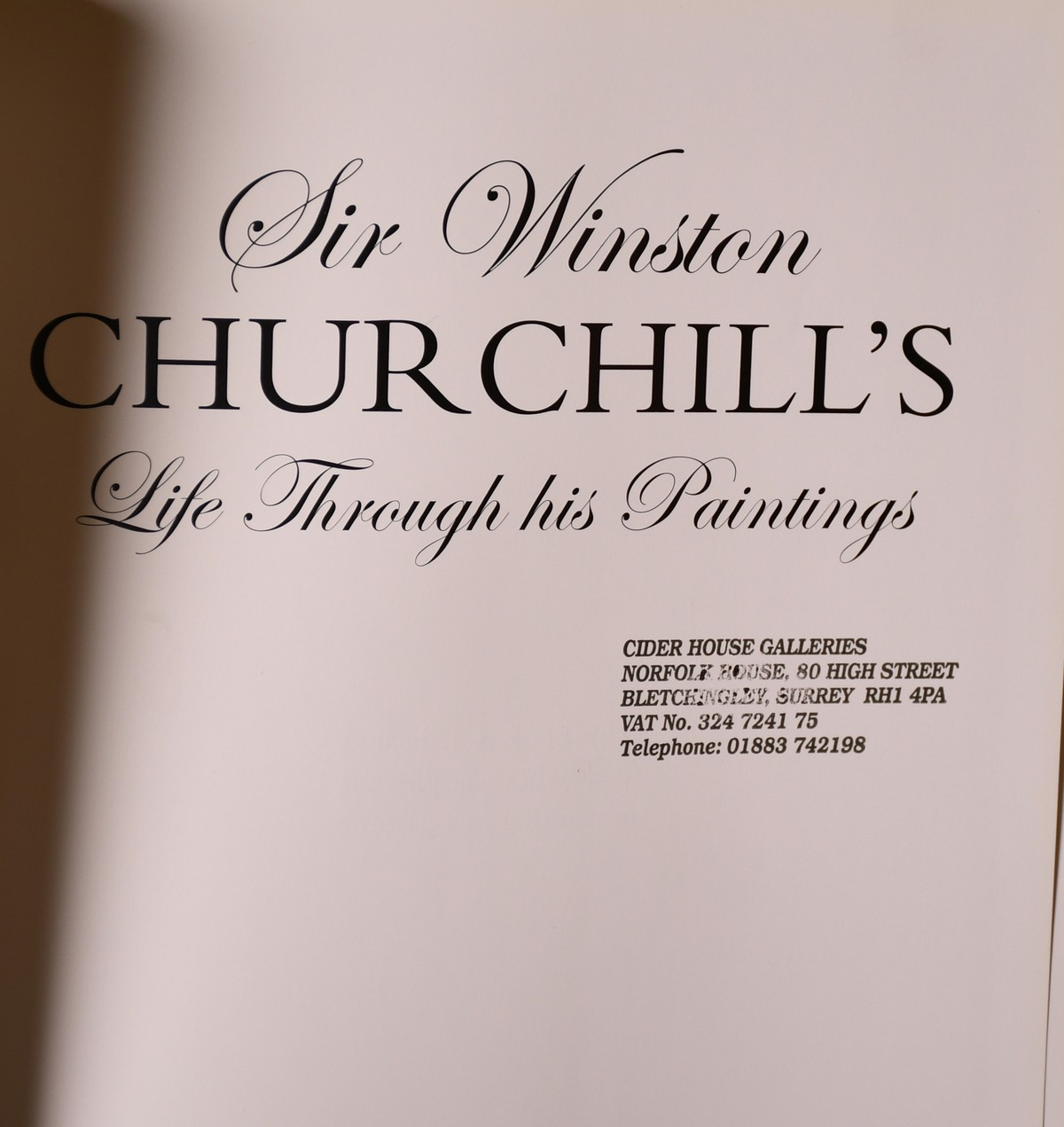 'Sir. Winston Churchill's Life Through his Paintings', by David Coombs. Chaucer Press. - Image 2 of 2