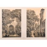 After Eugene Flandin (1809-1876) French, "Pont Kadjiou", print, 12.25" x 18", and five others by the