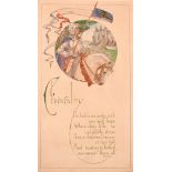 A collection of illustrations by various hands including a maritime scene by Dunstan Mortimer,