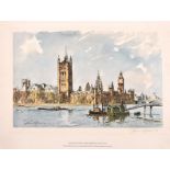 Edward Wesson (1910-1983) British, 'Westminster from Lambeth Bridge', limited edition, signed in